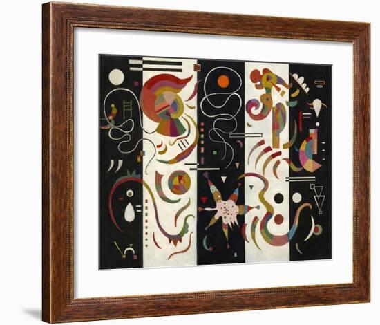 Striped (Raye)-Wassily Kandinsky-Framed Giclee Print