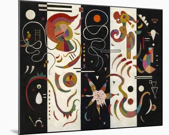 Striped (Raye)-Wassily Kandinsky-Mounted Giclee Print