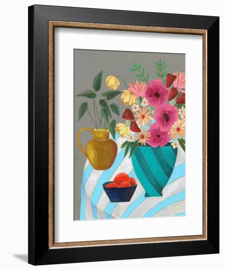 Striped Tablecloth II-Regina Moore-Framed Premium Giclee Print