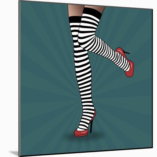 Striped Tights 2-Mark Ashkenazi-Mounted Giclee Print