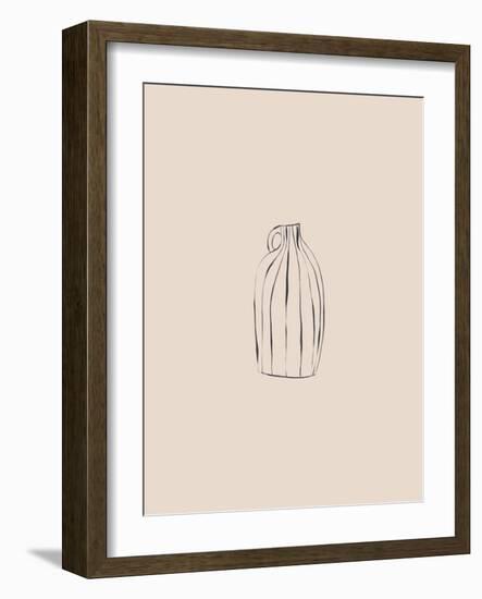 Striped Vase-Ivy Green Illustrations-Framed Giclee Print