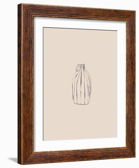 Striped Vase-Ivy Green Illustrations-Framed Giclee Print