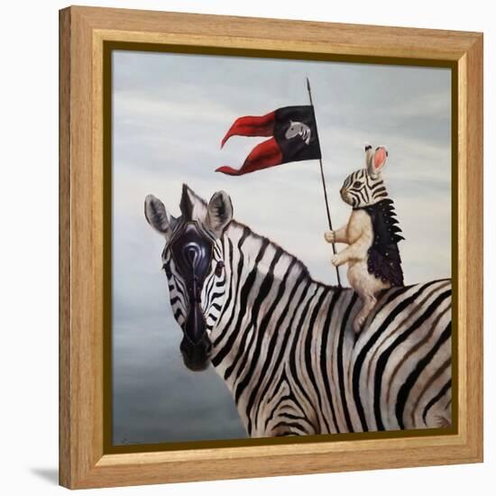 Striped Warrior-Lucia Heffernan-Framed Stretched Canvas