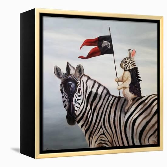 Striped Warrior-Lucia Heffernan-Framed Stretched Canvas