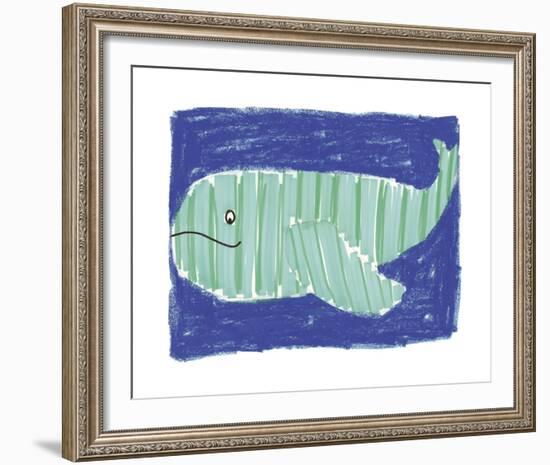 Striped Whale-Katrien Soeffers-Framed Giclee Print