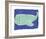 Striped Whale-Katrien Soeffers-Framed Giclee Print