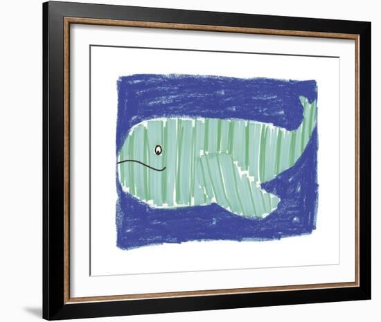 Striped Whale-Katrien Soeffers-Framed Giclee Print