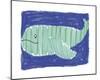 Striped Whale-Katrien Soeffers-Mounted Giclee Print