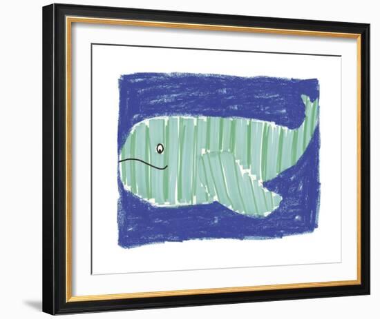 Striped Whale-Katrien Soeffers-Framed Giclee Print