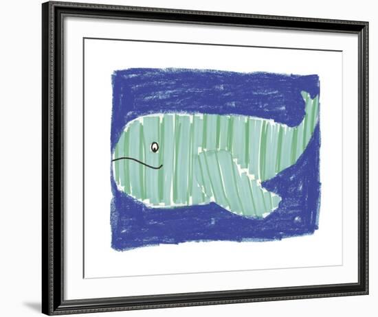 Striped Whale-Katrien Soeffers-Framed Giclee Print