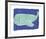 Striped Whale-Katrien Soeffers-Framed Giclee Print