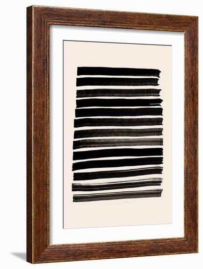 Stripes_Beige-1x Studio II-Framed Giclee Print