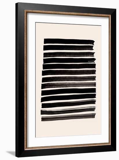 Stripes_Beige-1x Studio II-Framed Giclee Print