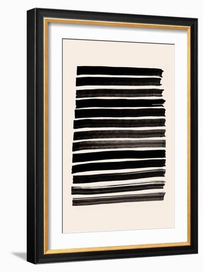 Stripes_Beige-1x Studio II-Framed Giclee Print