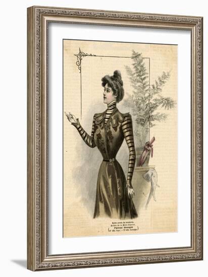 Stripey Sleeves 1899-null-Framed Art Print