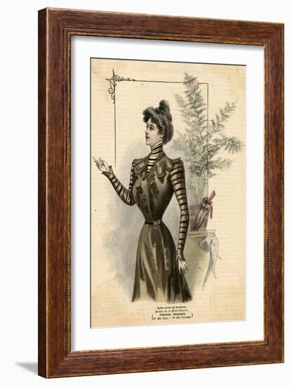 Stripey Sleeves 1899-null-Framed Art Print