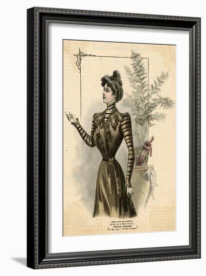 Stripey Sleeves 1899-null-Framed Art Print