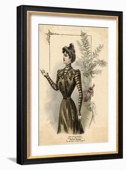 Stripey Sleeves 1899-null-Framed Art Print