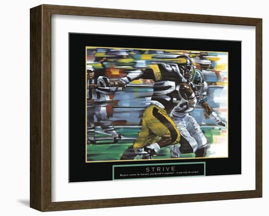 Strive - Football-Bill Hall-Framed Art Print