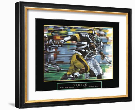 Strive - Football-Bill Hall-Framed Art Print