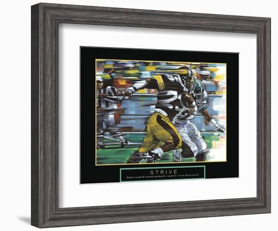 Strive - Football-Bill Hall-Framed Art Print