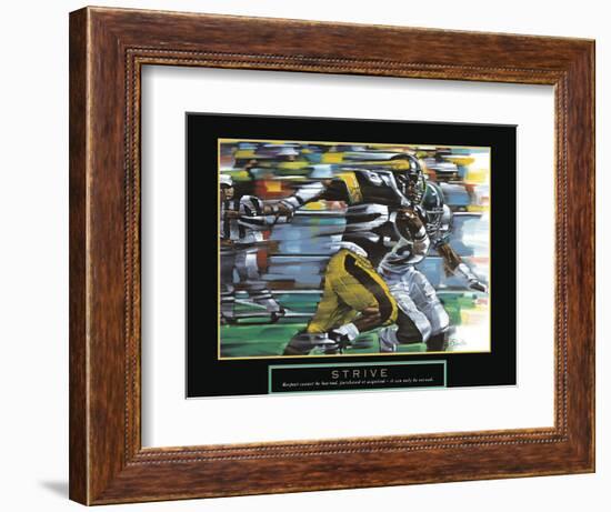 Strive - Football-Bill Hall-Framed Art Print