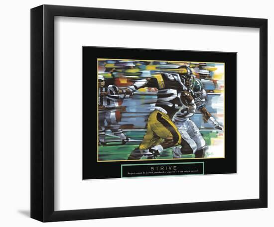 Strive - Football-Bill Hall-Framed Art Print