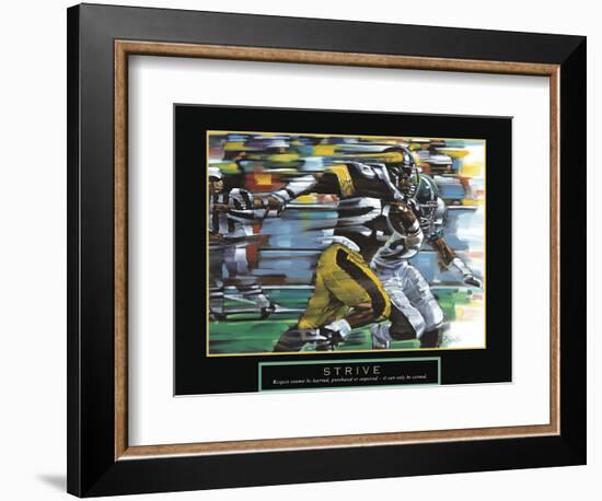 Strive - Football-Bill Hall-Framed Art Print