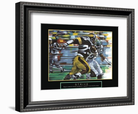 Strive - Football-Bill Hall-Framed Art Print