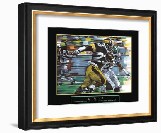 Strive - Football-Bill Hall-Framed Art Print