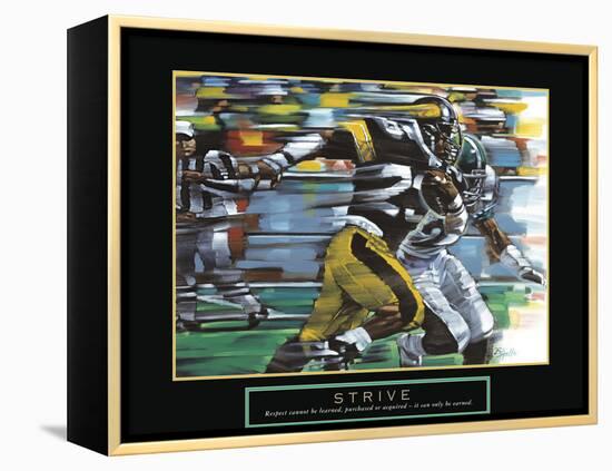 Strive - Football-Bill Hall-Framed Stretched Canvas