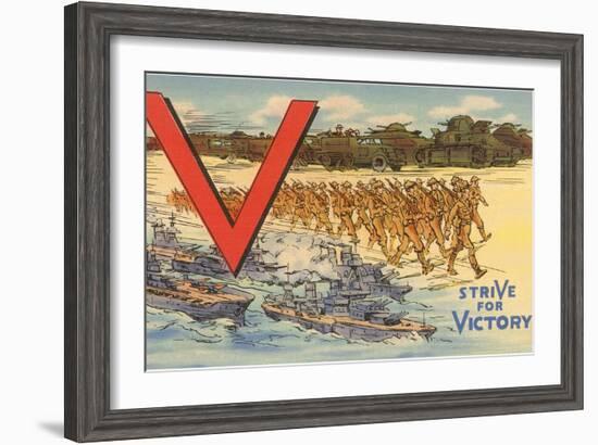 Strive for Victory-null-Framed Art Print