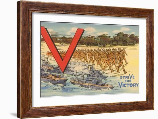 Strive for Victory-null-Framed Art Print