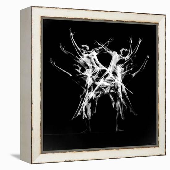 Stroboscopic Image of Dancer Ethel Butler of the Martha Graham Dance Group Performing-Gjon Mili-Framed Premier Image Canvas