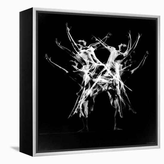 Stroboscopic Image of Dancer Ethel Butler of the Martha Graham Dance Group Performing-Gjon Mili-Framed Premier Image Canvas