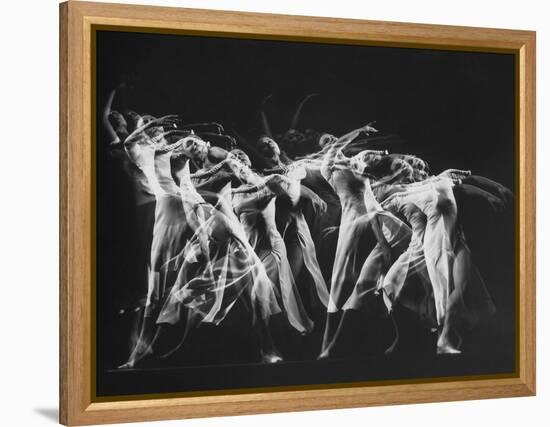 Stroboscopic Image of Dancer Ethel Butler of the Martha Graham Dance Group Performing-Gjon Mili-Framed Premier Image Canvas