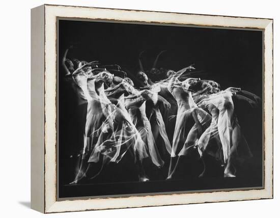 Stroboscopic Image of Dancer Ethel Butler of the Martha Graham Dance Group Performing-Gjon Mili-Framed Premier Image Canvas