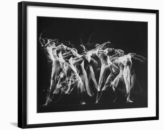 Stroboscopic Image of Dancer Ethel Butler of the Martha Graham Dance Group Performing-Gjon Mili-Framed Premium Photographic Print