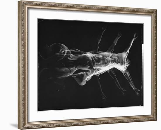 Stroboscopic Image of Dancer Ethel Butler of the Martha Graham Dance Group Performing,-Gjon Mili-Framed Premium Photographic Print