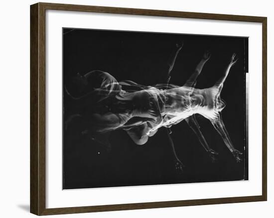 Stroboscopic Image of Dancer Ethel Butler of the Martha Graham Dance Group Performing,-Gjon Mili-Framed Premium Photographic Print