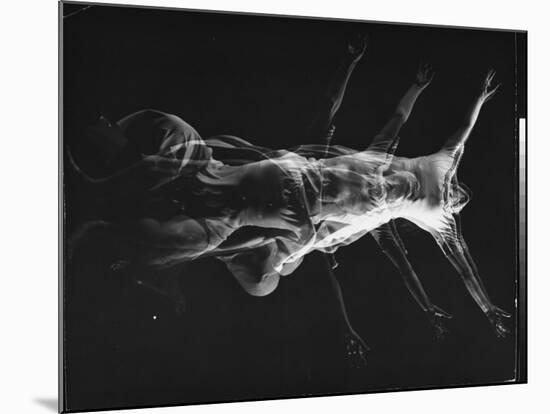 Stroboscopic Image of Dancer Ethel Butler of the Martha Graham Dance Group Performing,-Gjon Mili-Mounted Premium Photographic Print