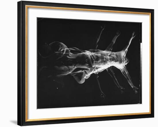 Stroboscopic Image of Dancer Ethel Butler of the Martha Graham Dance Group Performing,-Gjon Mili-Framed Premium Photographic Print