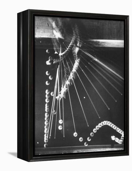 Stroboscopic Image of Three Cushion Force Follow Shot by Billiards Champion Ezequiel Navarra-Gjon Mili-Framed Premier Image Canvas