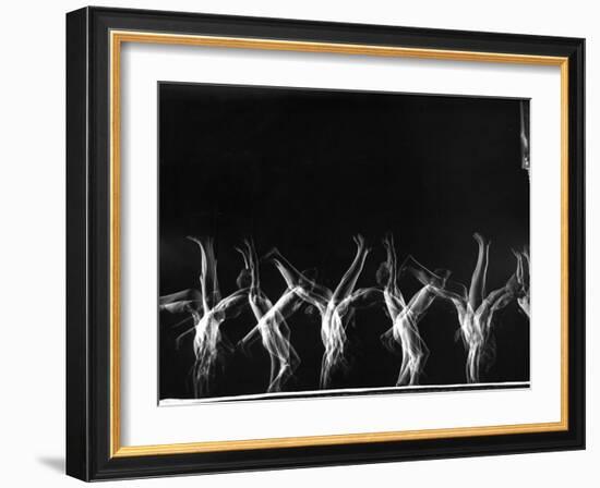 Stroboscopic Image of Tumbling Sequence Performed by Danish Men's Gymnastics Team-Gjon Mili-Framed Photographic Print