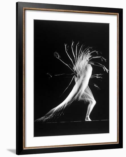 Stroboscopic Study of an Arm Movement Made by Dancer Patricia Mcbride-Gjon Mili-Framed Premium Photographic Print