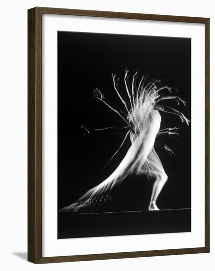 Stroboscopic Study of an Arm Movement Made by Dancer Patricia Mcbride-Gjon Mili-Framed Premium Photographic Print