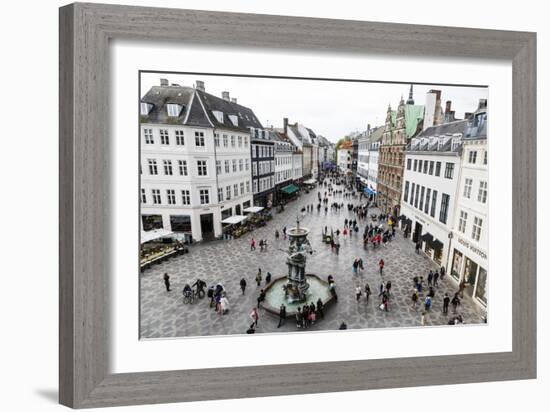 Stroget, the Main Pedestrian Shopping Street, Copenhagen, Denmark, Scandinavia, Europe-Yadid Levy-Framed Photographic Print