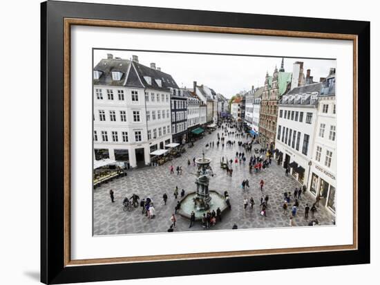 Stroget, the Main Pedestrian Shopping Street, Copenhagen, Denmark, Scandinavia, Europe-Yadid Levy-Framed Photographic Print