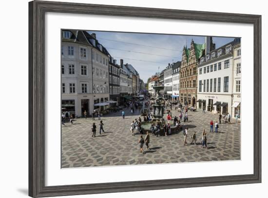 Stroget, the Main Pedestrian Shopping Street, Copenhagen, Denmark, Scandinavia, Europe-Yadid Levy-Framed Photographic Print