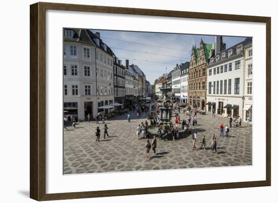 Stroget, the Main Pedestrian Shopping Street, Copenhagen, Denmark, Scandinavia, Europe-Yadid Levy-Framed Photographic Print